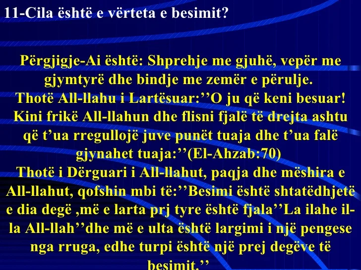 E verteta e besimit...